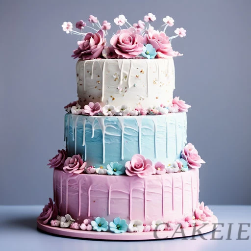 3 Tier Flower Cake